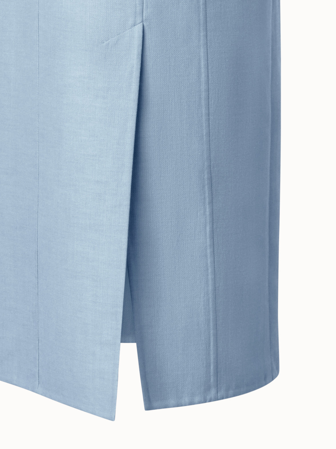 Fitted Cotton Silk Double-Face Sheath Dress - blue