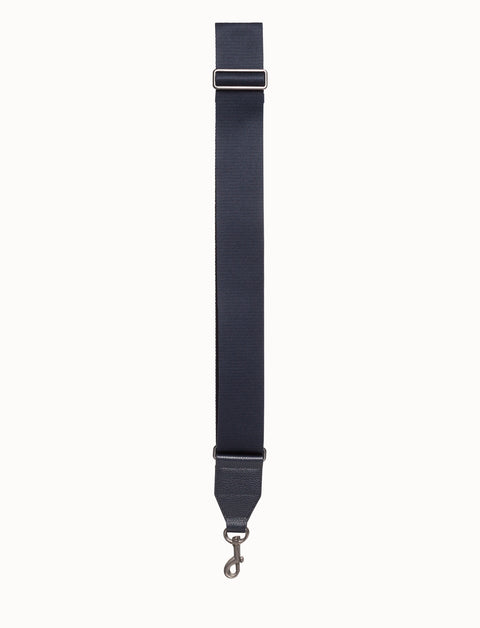 Adjustable Shoulder Strap in Cervocalf Leather with Clasp Closure