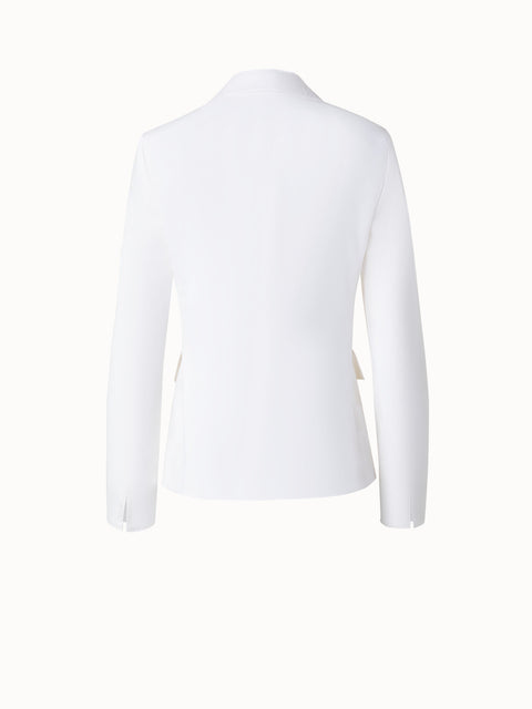 Cotton Stretch Jacket with Lapel Collar