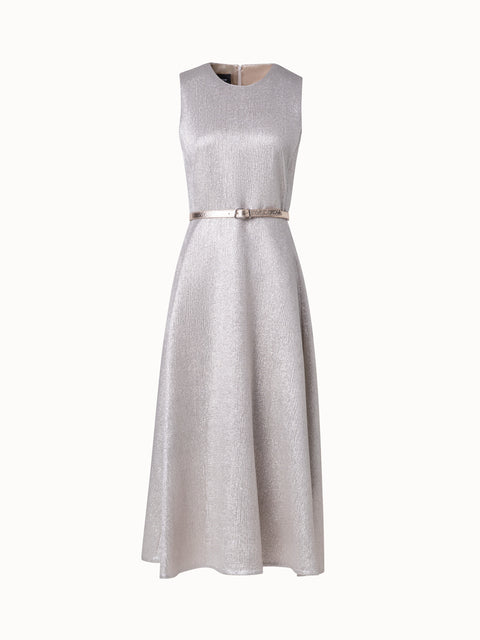 Wool Silk Lurex Midi Dress