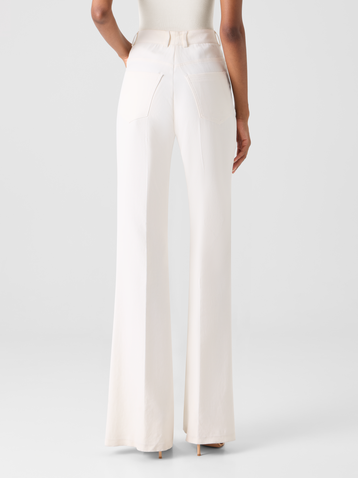 Bootcut Cotton Silk Stretch Double-Face Pants
