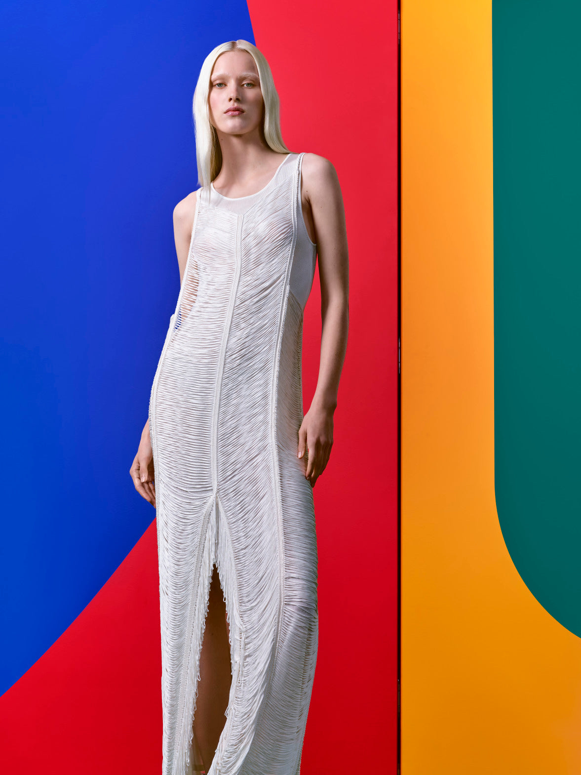 akris dress Akris Midi Dress with Gold Leather Detail