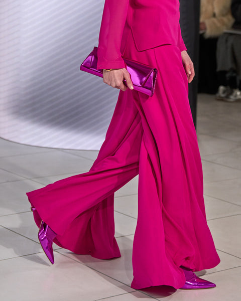 Extra Wide Palazzo Pants in Silk Chiffon