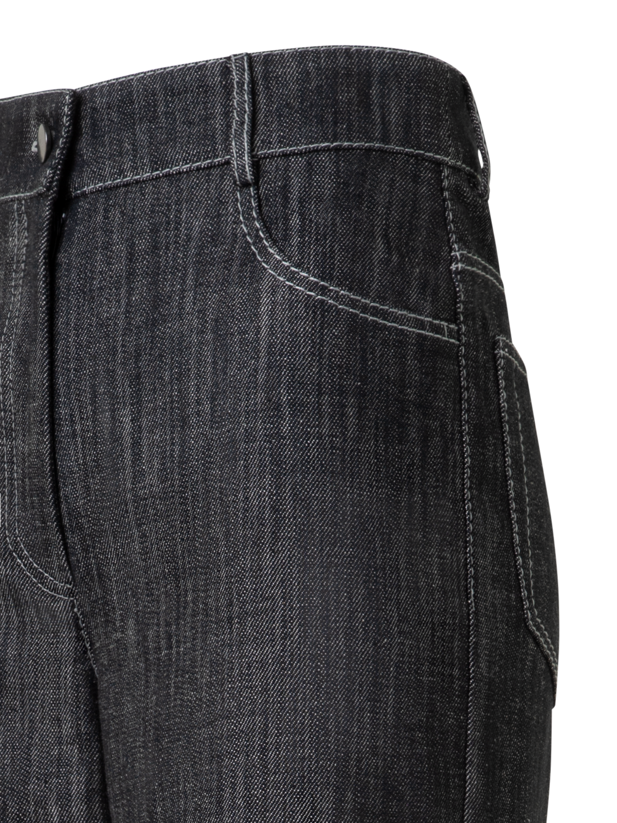 Designer Wide Cotton Denim Pants - black