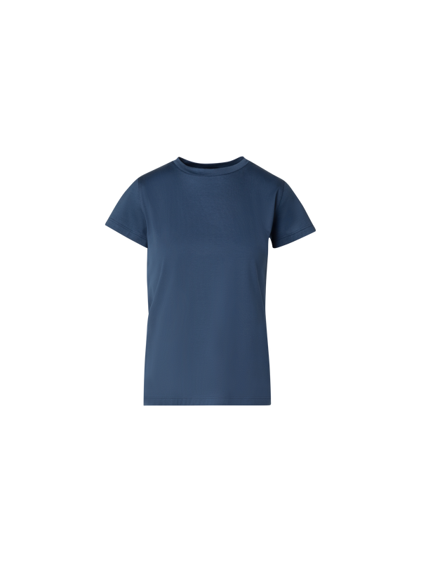 Designer Cotton Jersey T-Shirt - navy - blue