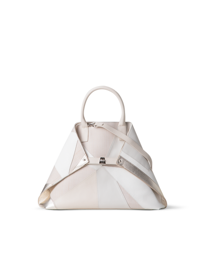 Designer Ai Medium Top Handle Tote - white - neutral - multicolor - ecru