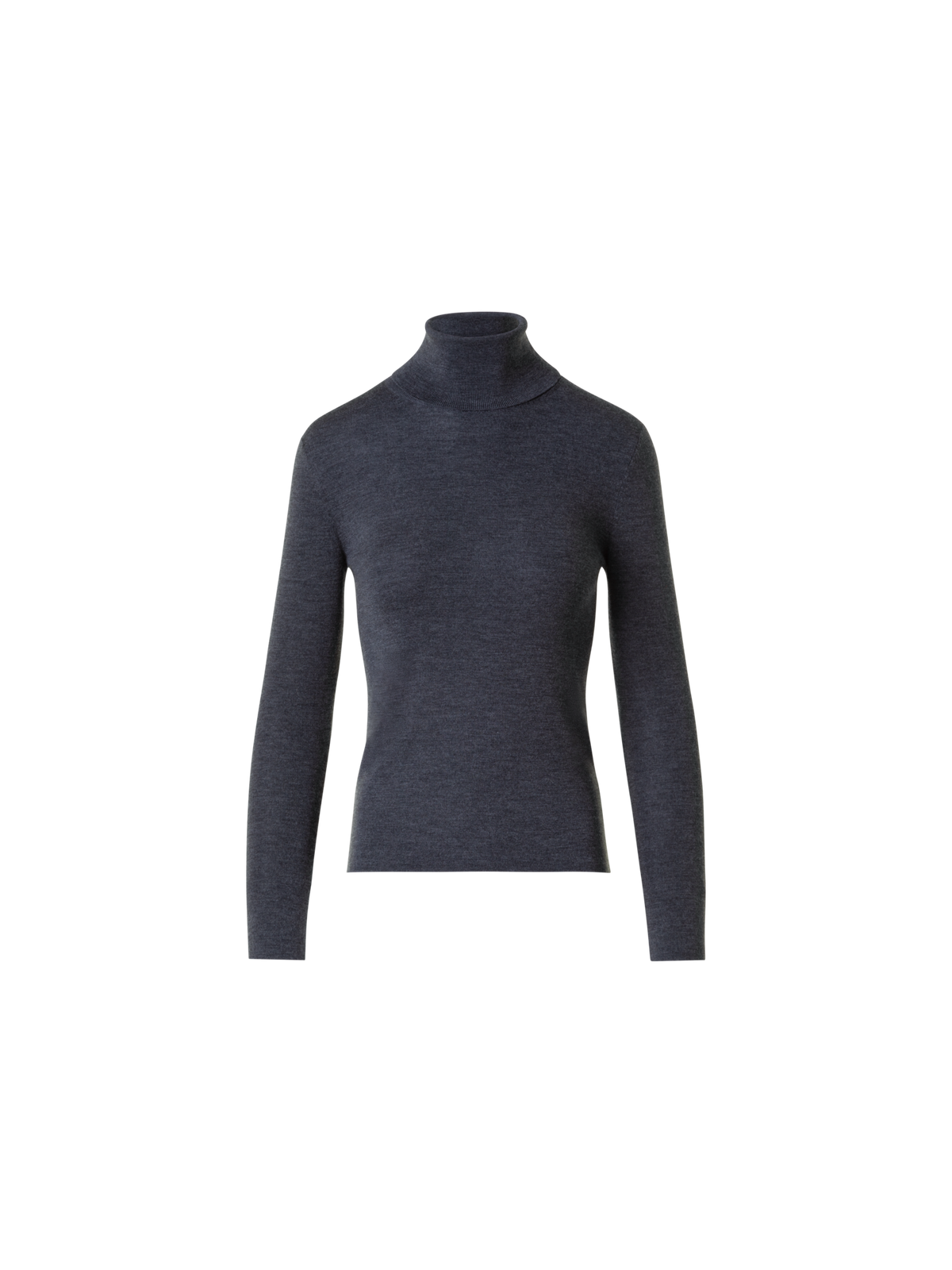 Designer Merino Wool Turtle Neck Pullover - neutral - grey