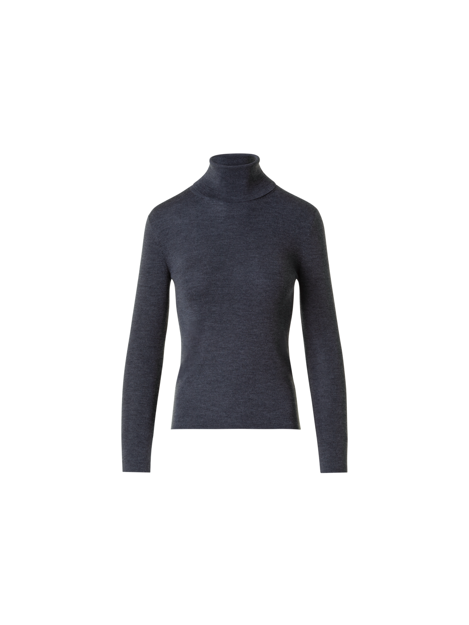 Designer Merino Wool Turtle Neck Pullover - neutral - grey