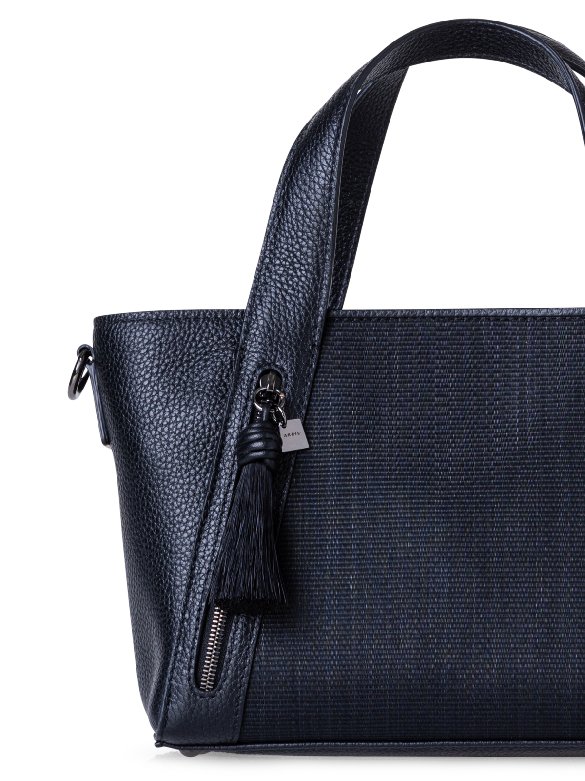 Designer Alexa Little Zip Top Handle Tote - black