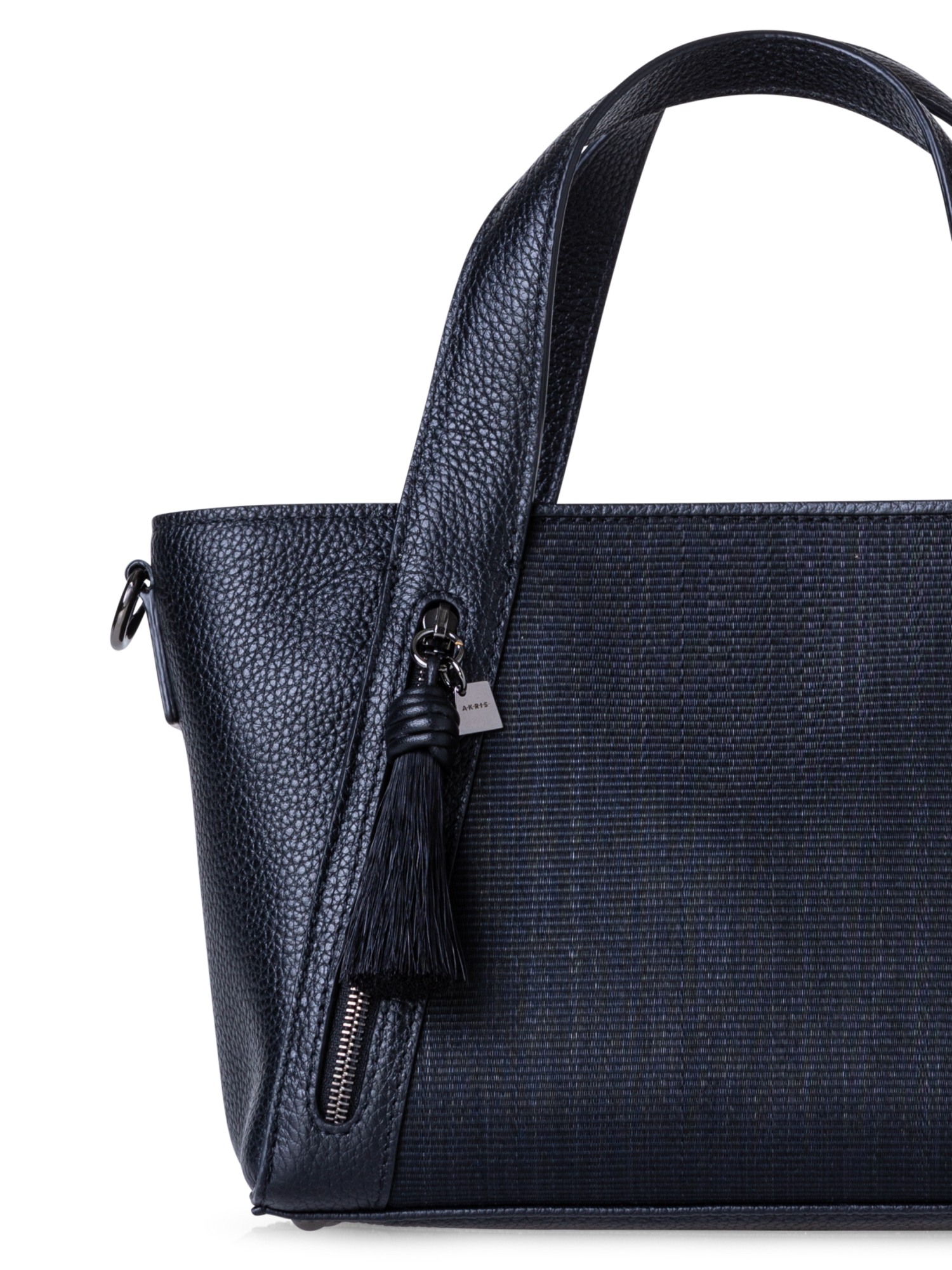 Designer Alexa Little Zip Top Handle Tote - black