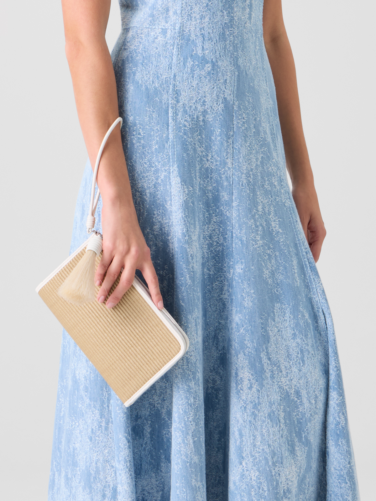Designer Alexa Tassle Pouch - beige #editorial