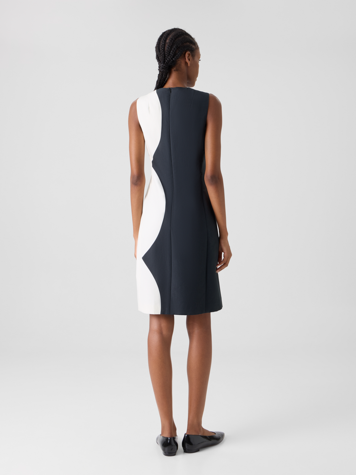 Designer Sheath Dress with Cloud Print - multicolor