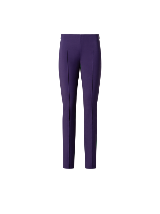 Designer Slim Cotton Techno Stretch Pants - purple
