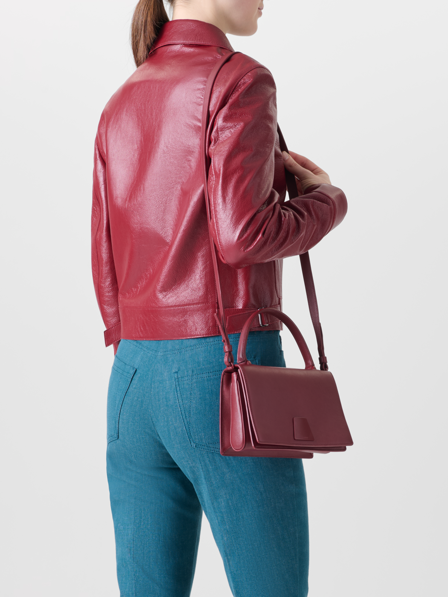 Designer Alice Small Top Handle Bag - red 