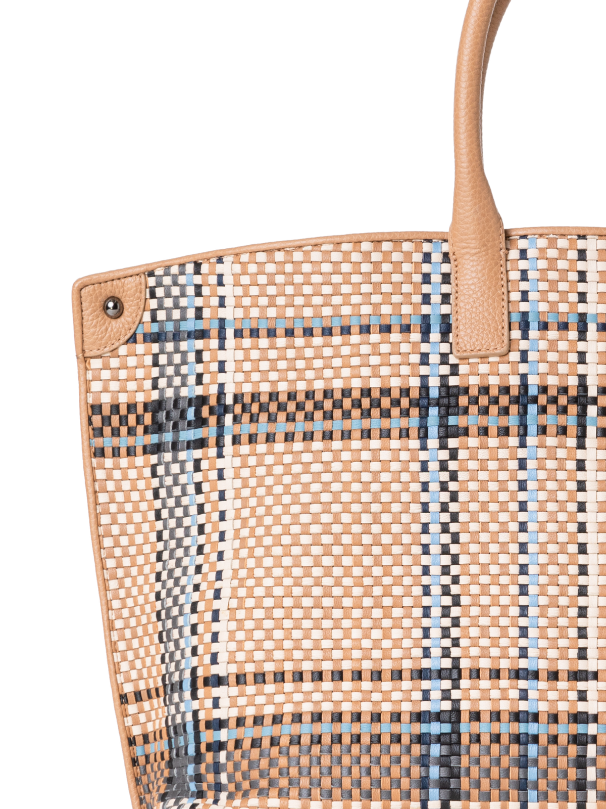 Designer Ai Small Top Handle Tote - multicolor - beige