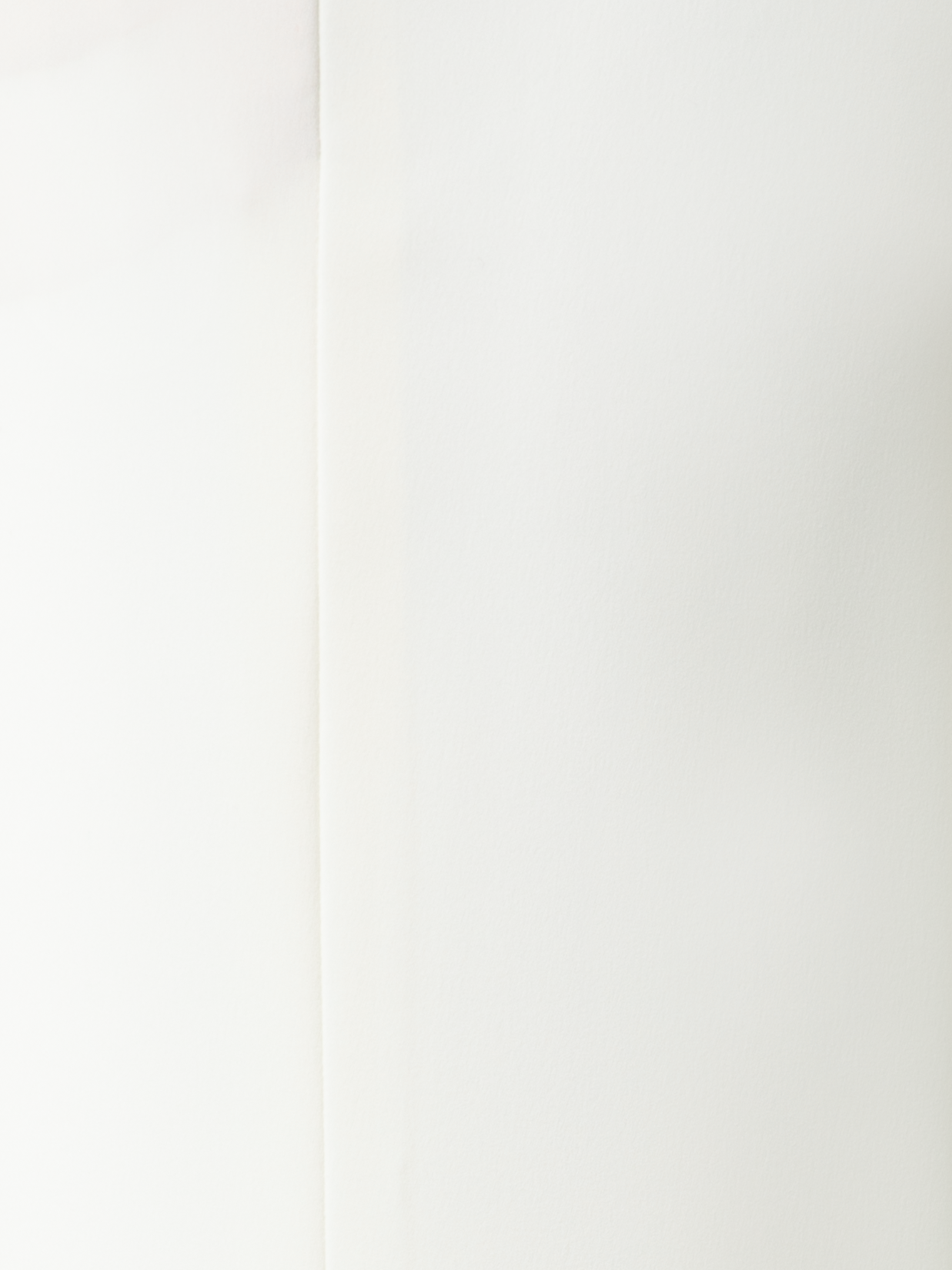 Designer Straight Laser Cut Pants with Elastic Waist - neutral - ecru - white