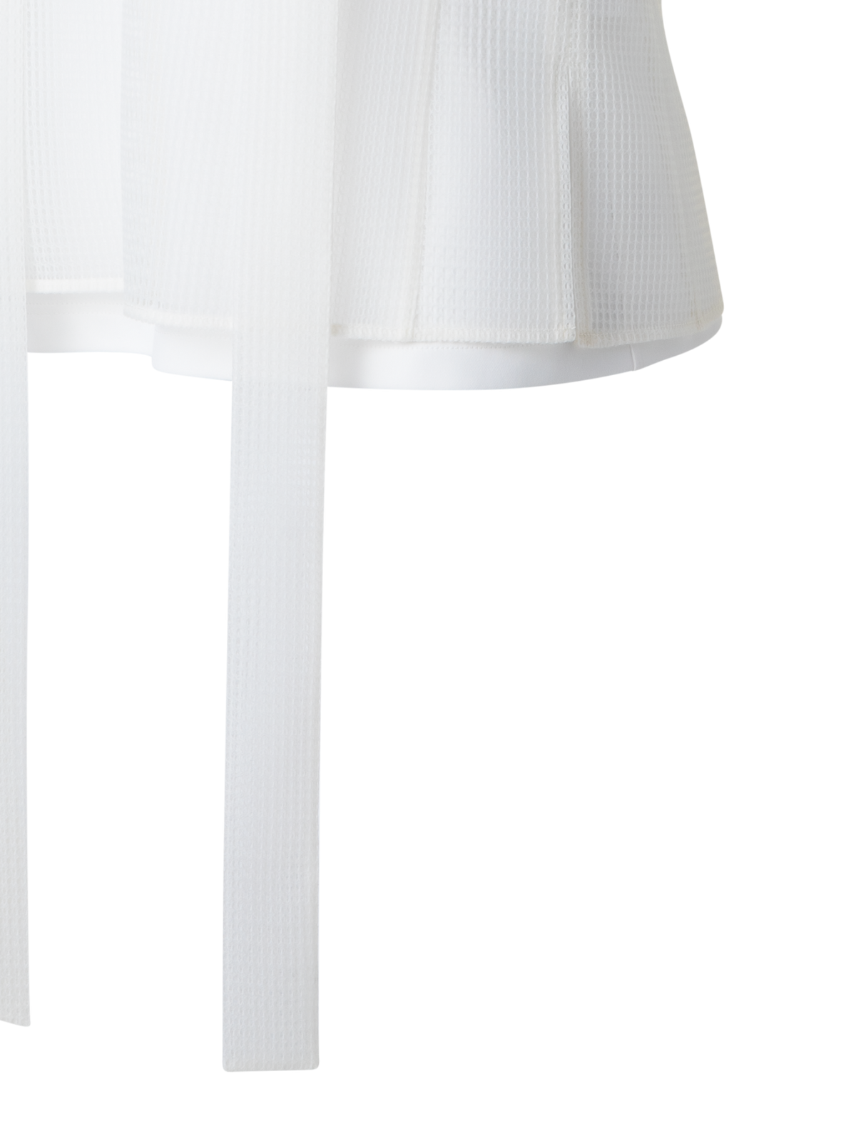 Designer Sleeveless Tie Neck Blouse in Techno Grid - neutral - white