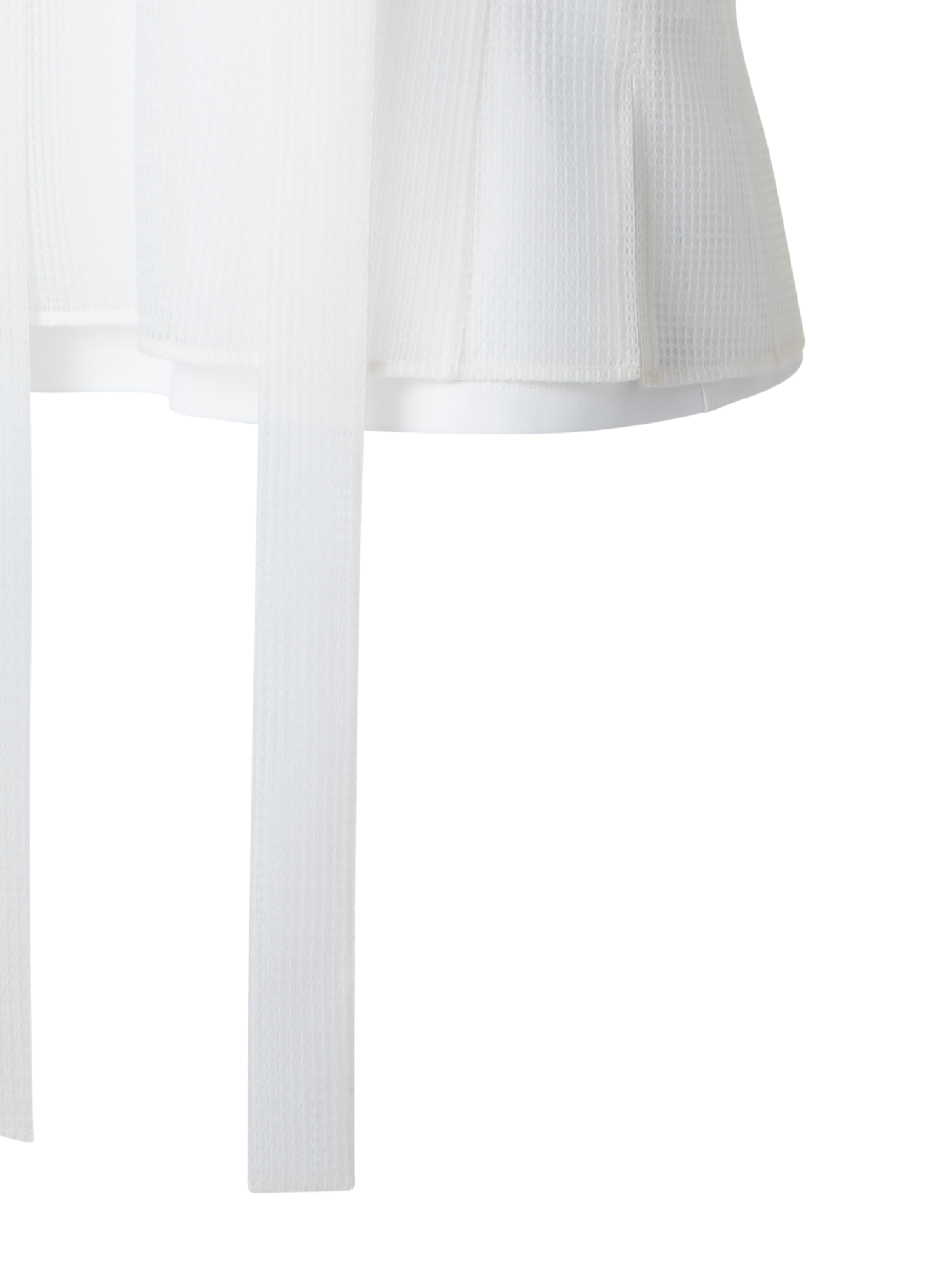 Designer Sleeveless Tie Neck Blouse in Techno Grid - neutral - white