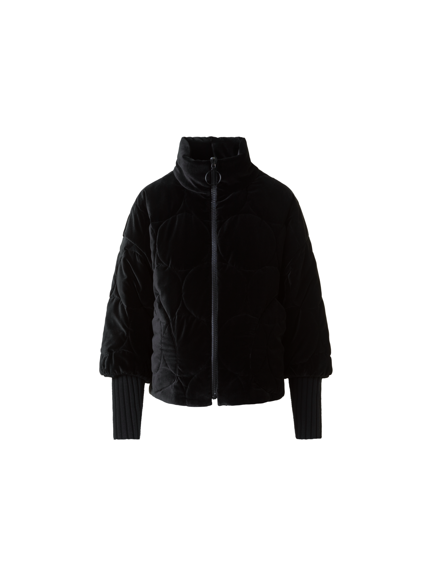 Designer Signature Dot Quilt Velvet Jacket - black - neutral