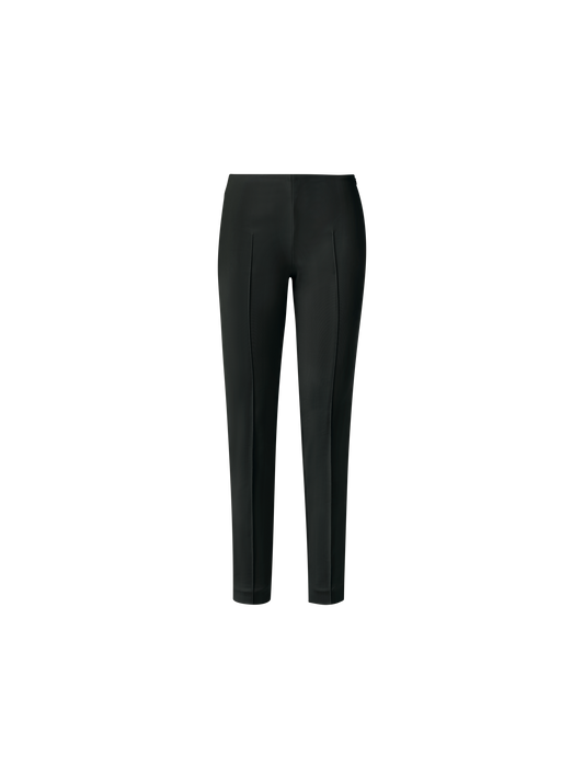 Designer Slim Cotton Techno Stretch Pants - black