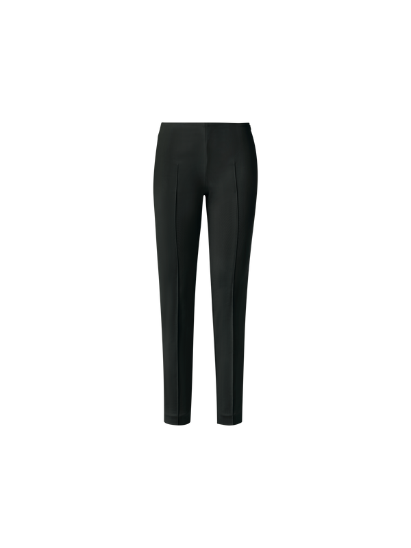 Designer Slim Cotton Techno Stretch Pants - black