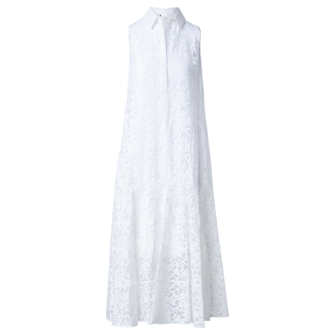 Maxikleid aus transparentem Kaleidoskop-Stoff