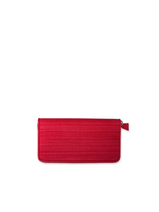 Designer Long Zip Wallet - red