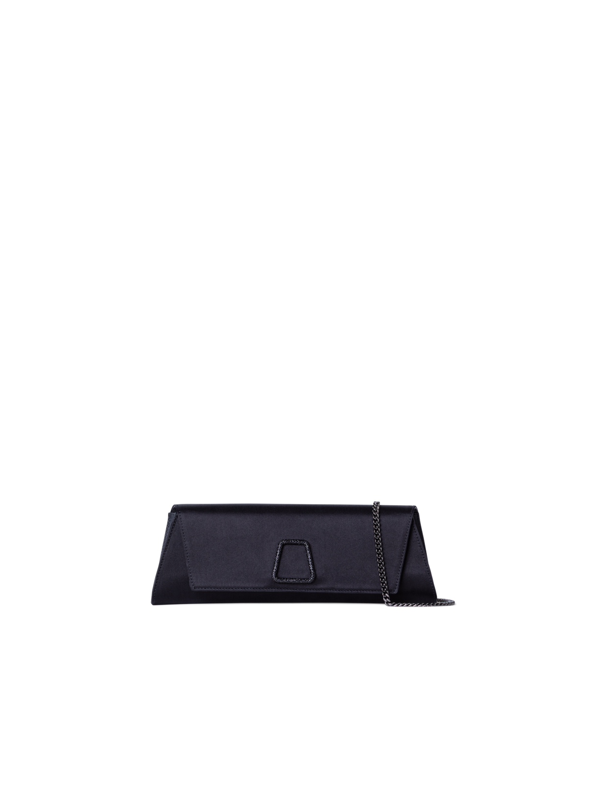 Designer Anouk Small Trapezoid Clutch - neutral - black