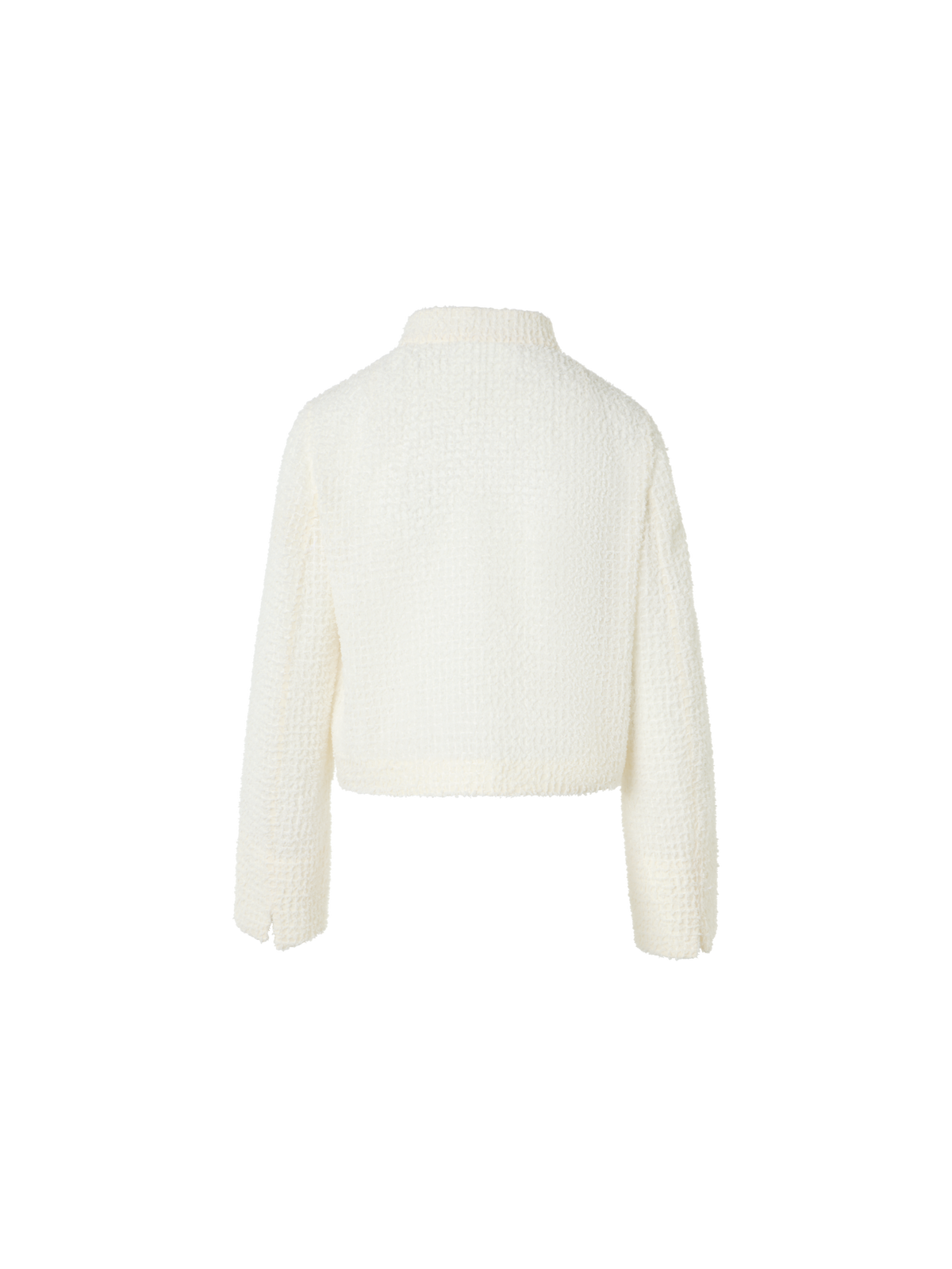 Designer Hockney Cropped Fringed Bolero Jacket - ecru