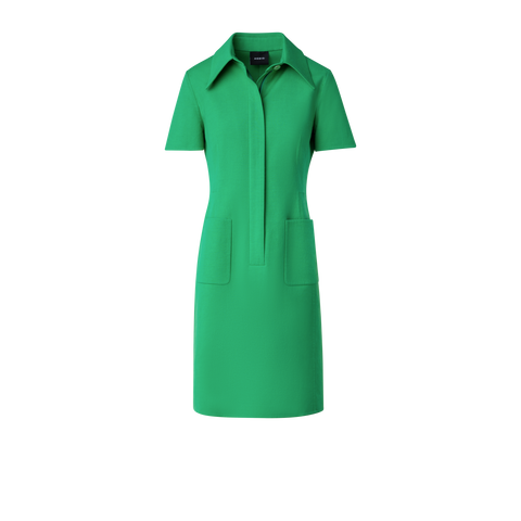 Polokleid aus Baumwoll-Seiden-Doubleface