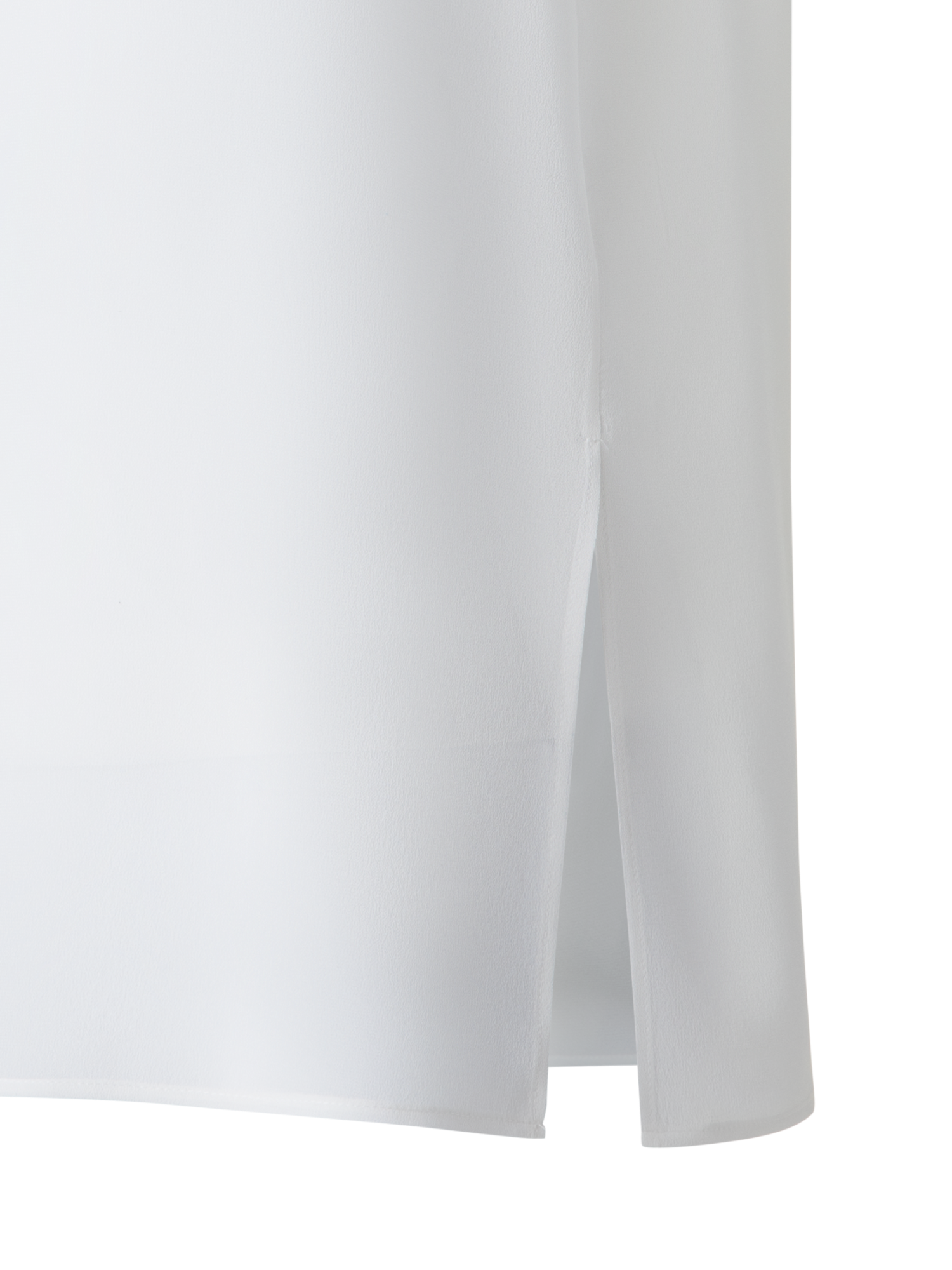 Designer Sheer Short Sleeve Silk Blouse - neutral - ecru - white