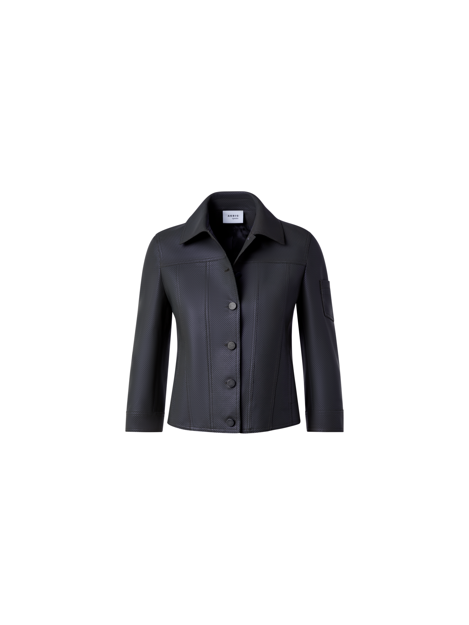 Designer Short Nappa Leather Jacket - black