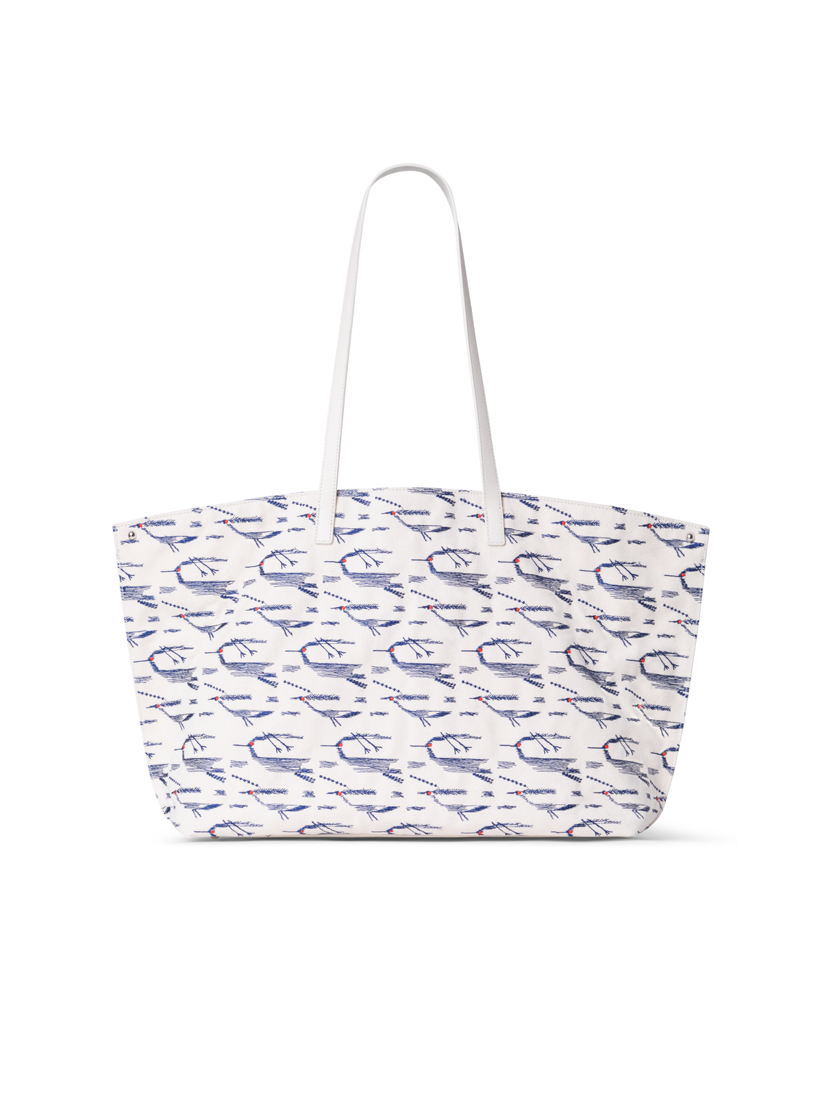 Designer Ai Medium Shoulder Tote - white - blue - multicolor - ecru