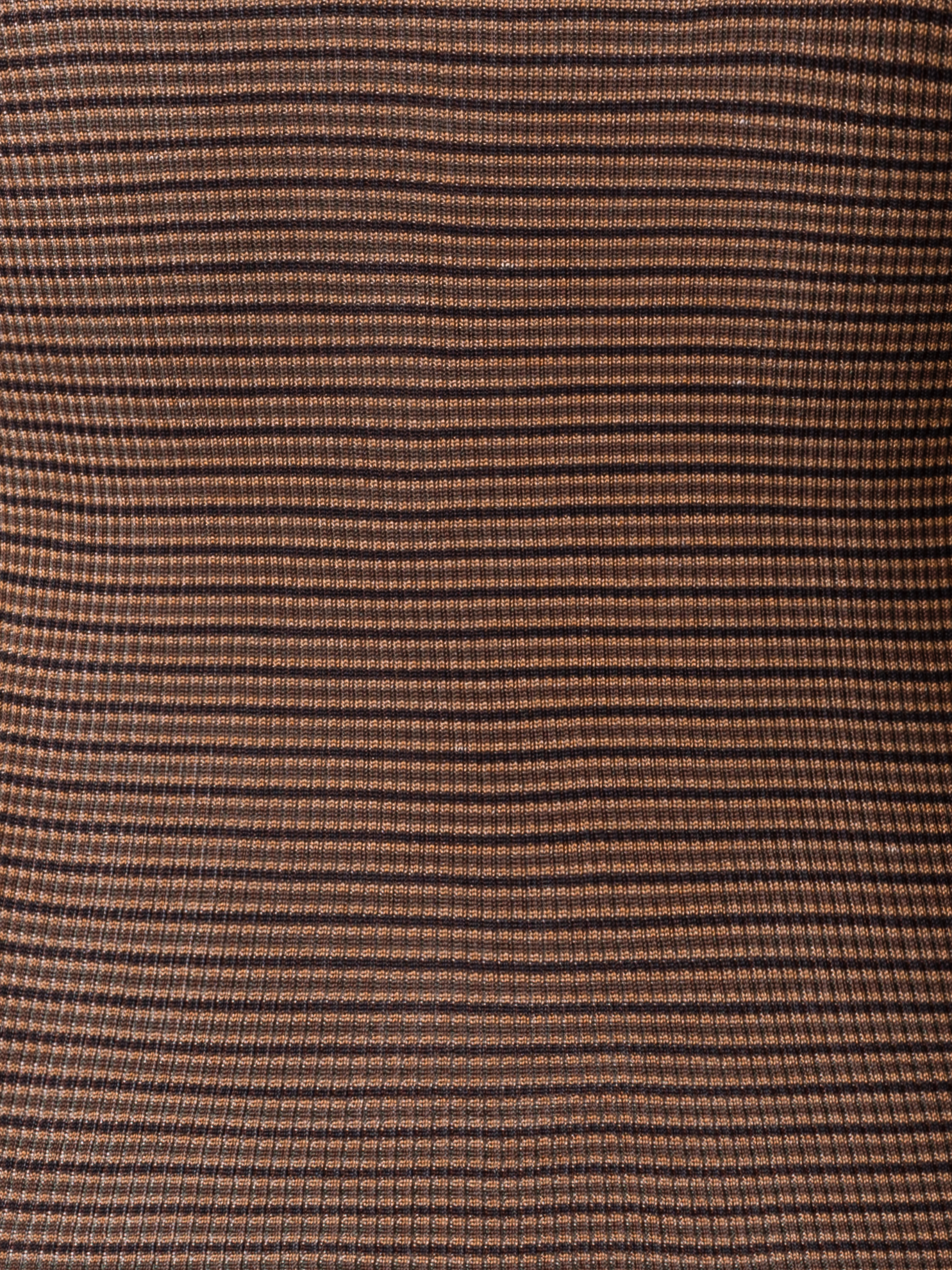 Designer Fitted Silk Sweater with Stripes - brown - beige