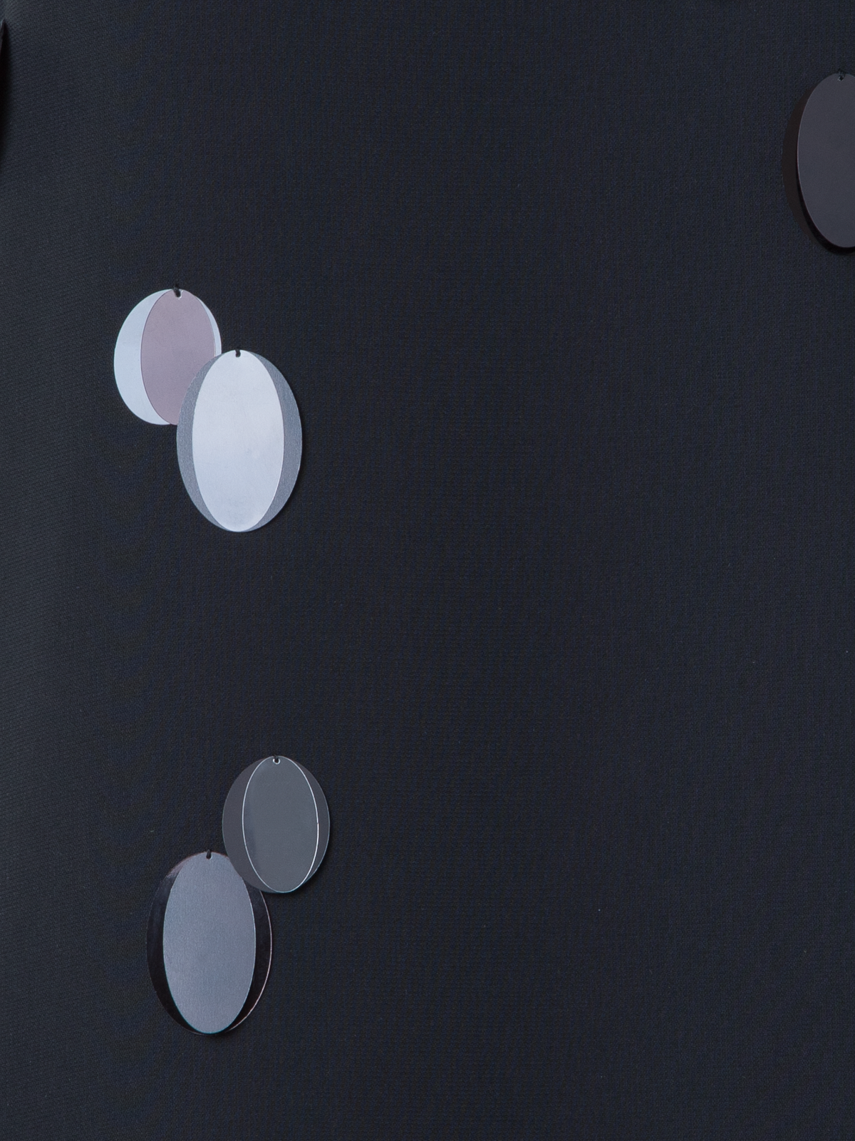 Designer Heavy Laser Cut Mini Dress with Dropping Dots - black - neutral