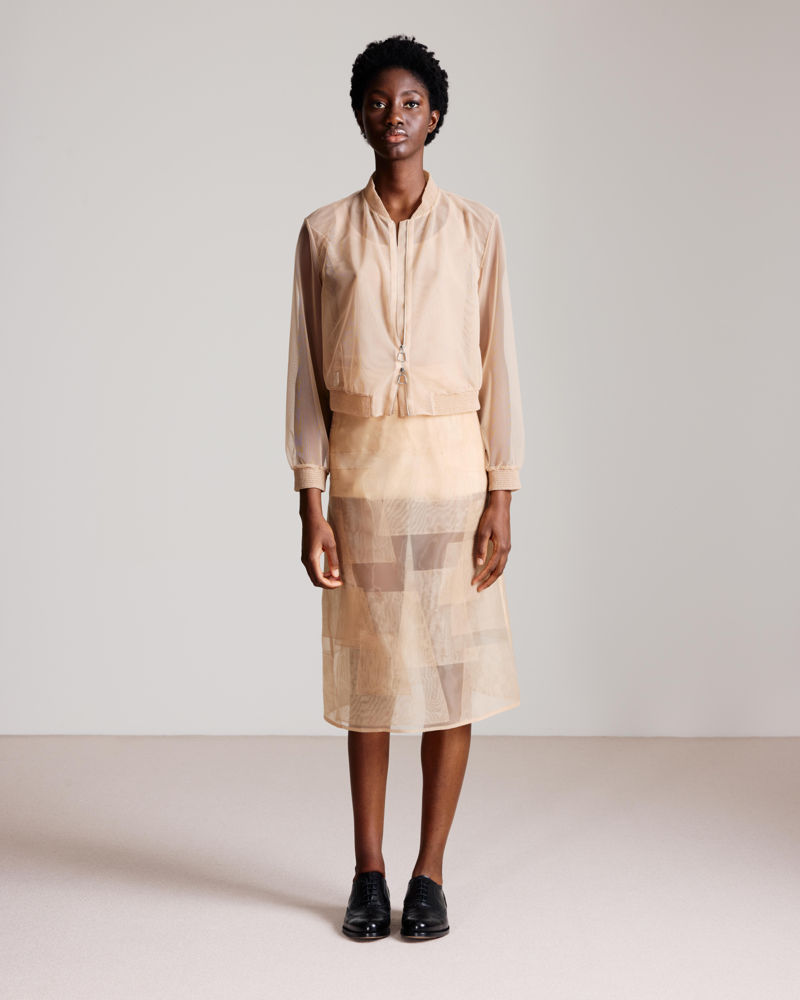 Sheer Tulle Bomber Jacket – Akris EU Sheer Tulle Bomber Jacket – Akris EU