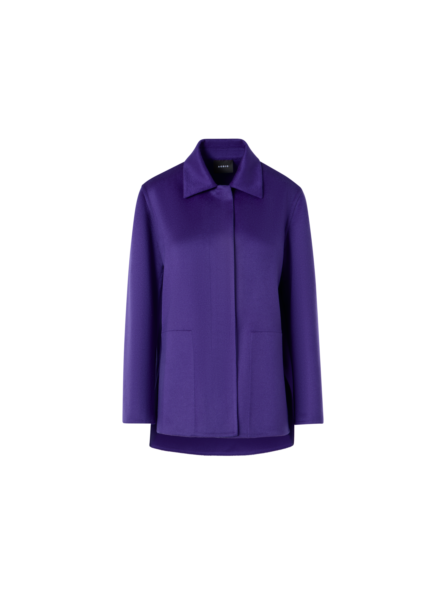 Designer Laars Long Jacket in Cashmere Double-Face - purple