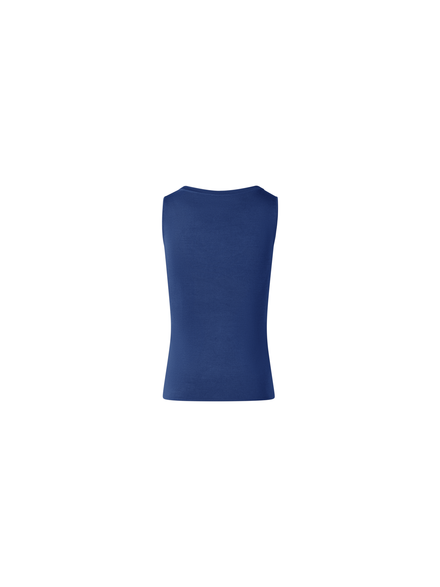 Designer Silk Knit Tank Top - navy - blue