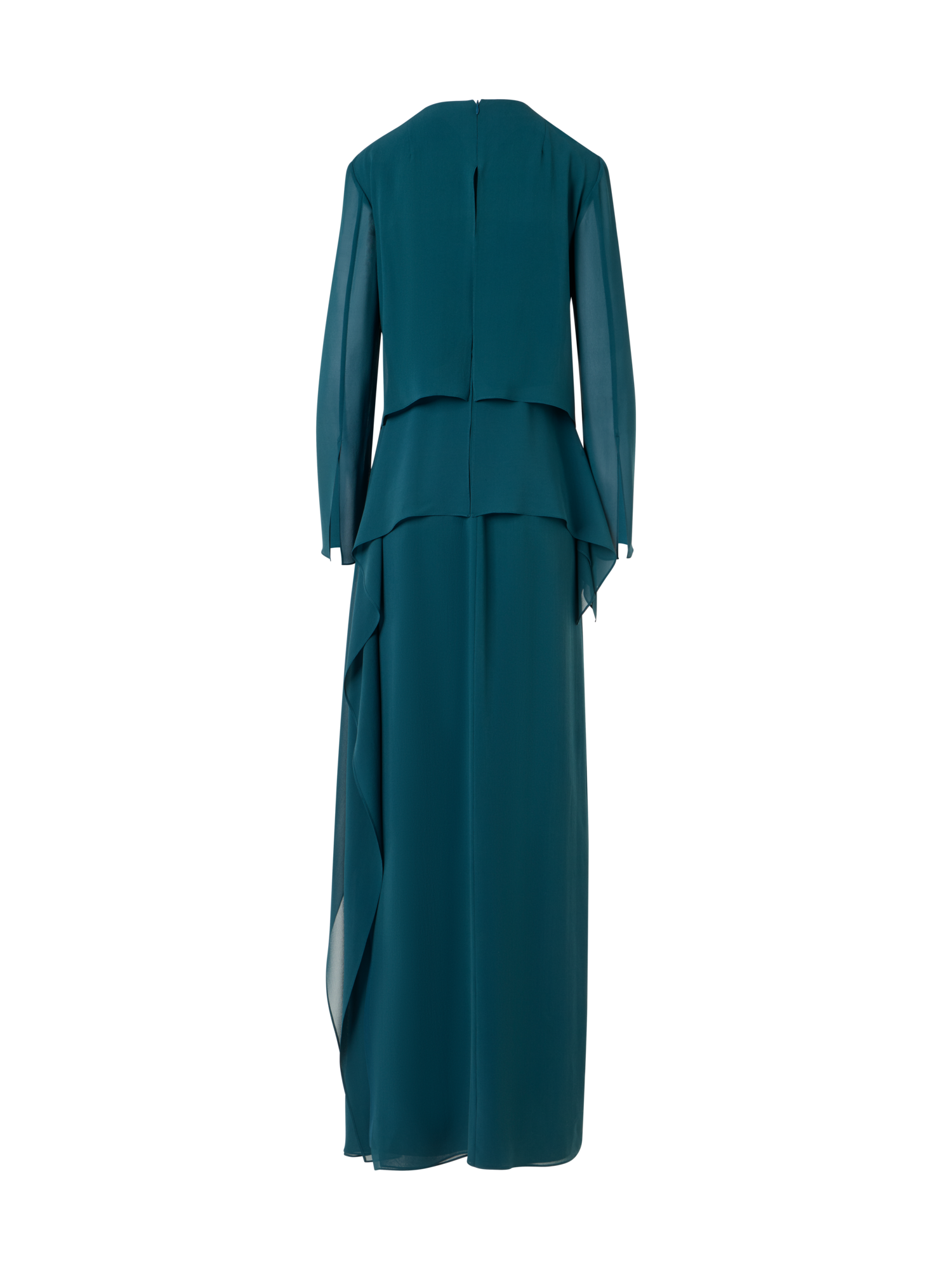 Designer Silk Georgette Gown - blue