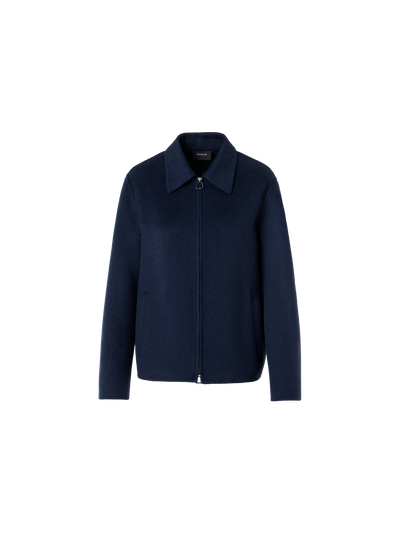 Designer Relaxed Cashmere Double-Face Shirt Jacket - neutral - navy - blue