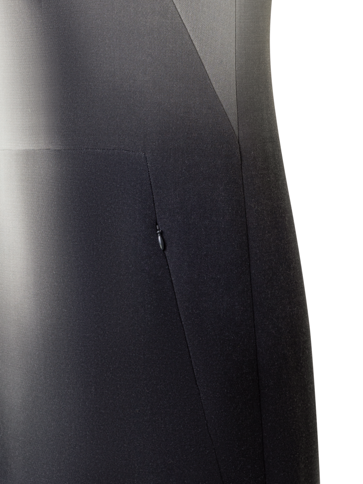 Designer Wool Double-Face Sheath Dress with Shadow Print - grey - multicolor