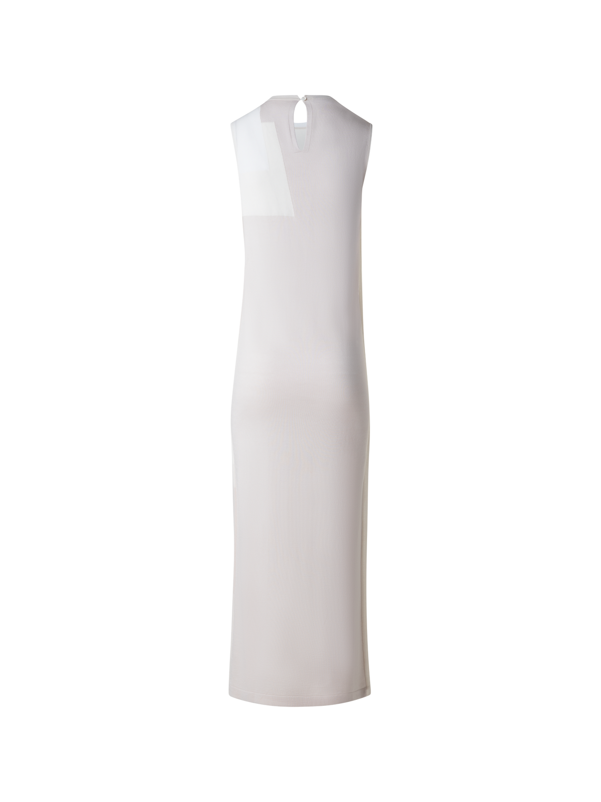 Designer Tube Knit Dress in Trapezoid Intarsia - multicolor - ecru - beige - white