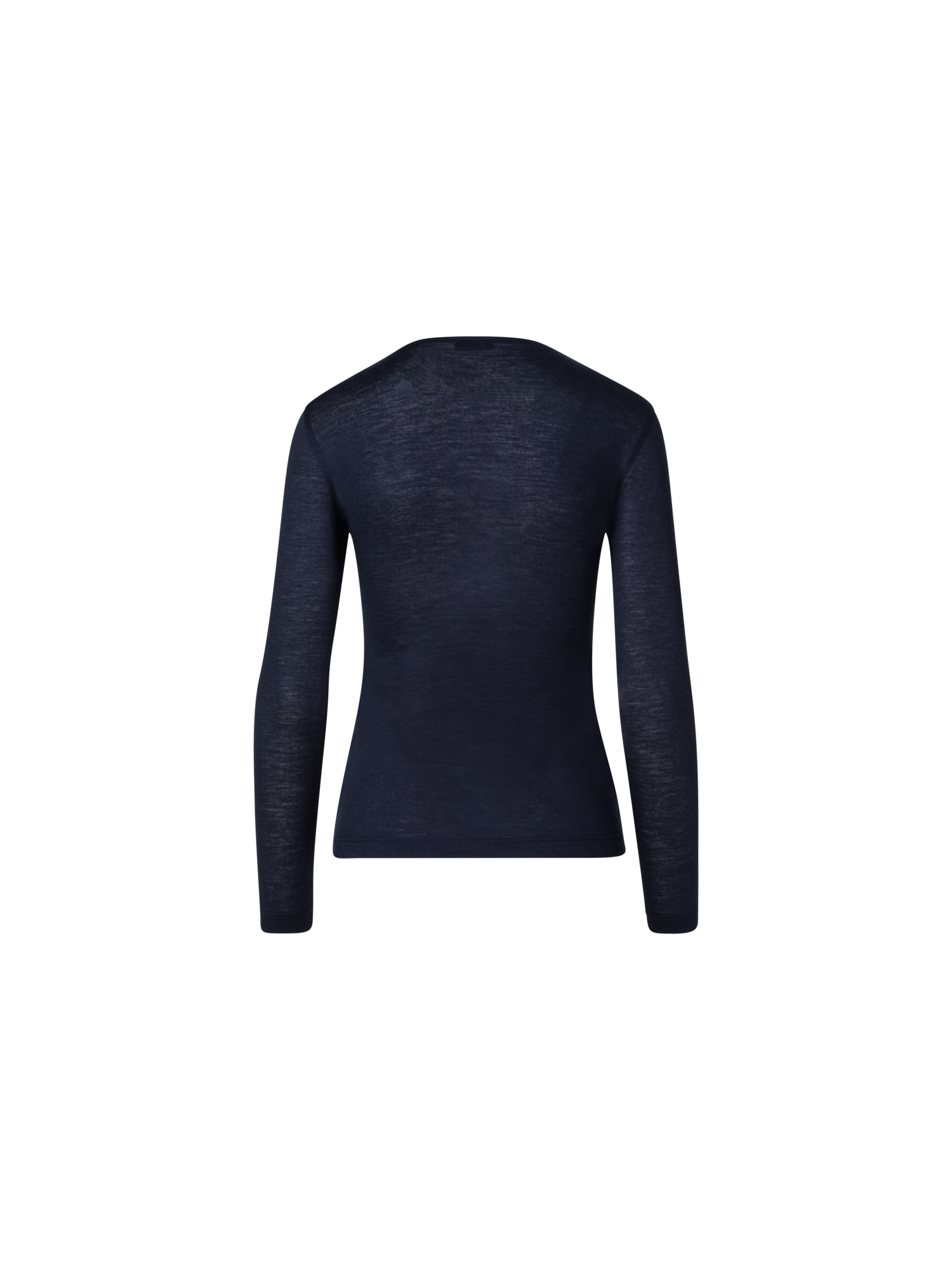 Designer Shirt from Cashmere Silk Jersey  - navy - blue