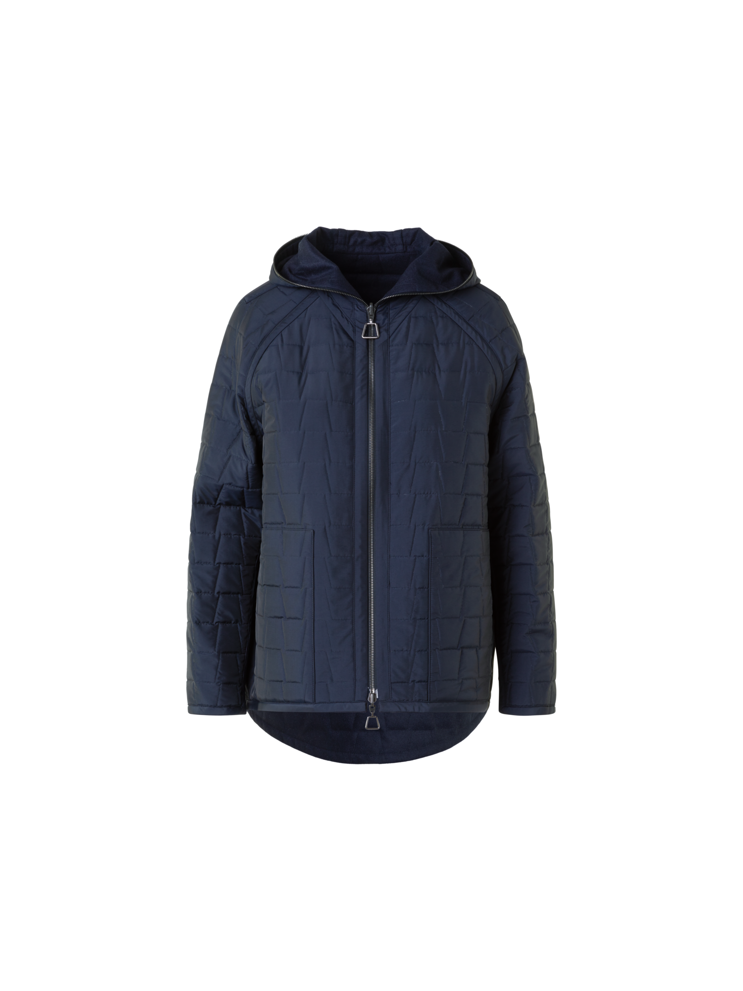 Designer Reversible Quilted Storm-System® Hooded Jacket - neutral - navy - blue