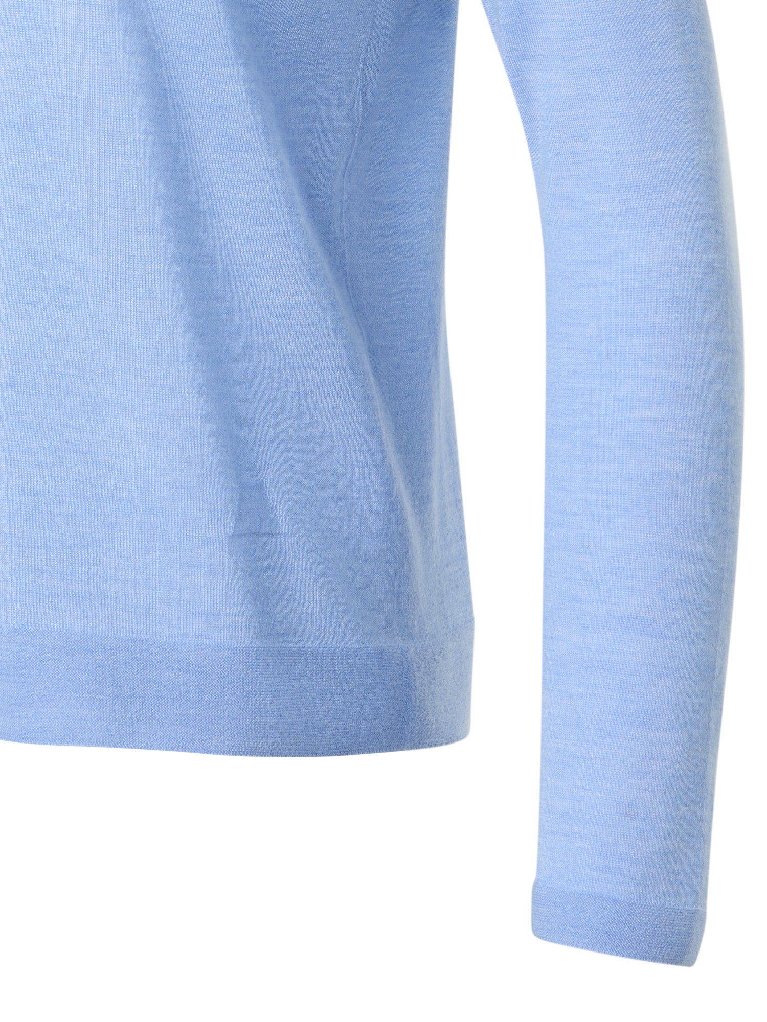 Designer Seamless Crew Neck Sweater in Cashmere Silk - blue