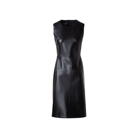 A-Line Sheath Dress in Lacquered Leather Akris EU A-Line Sheath Dress in Lacquered Leather Akris EU