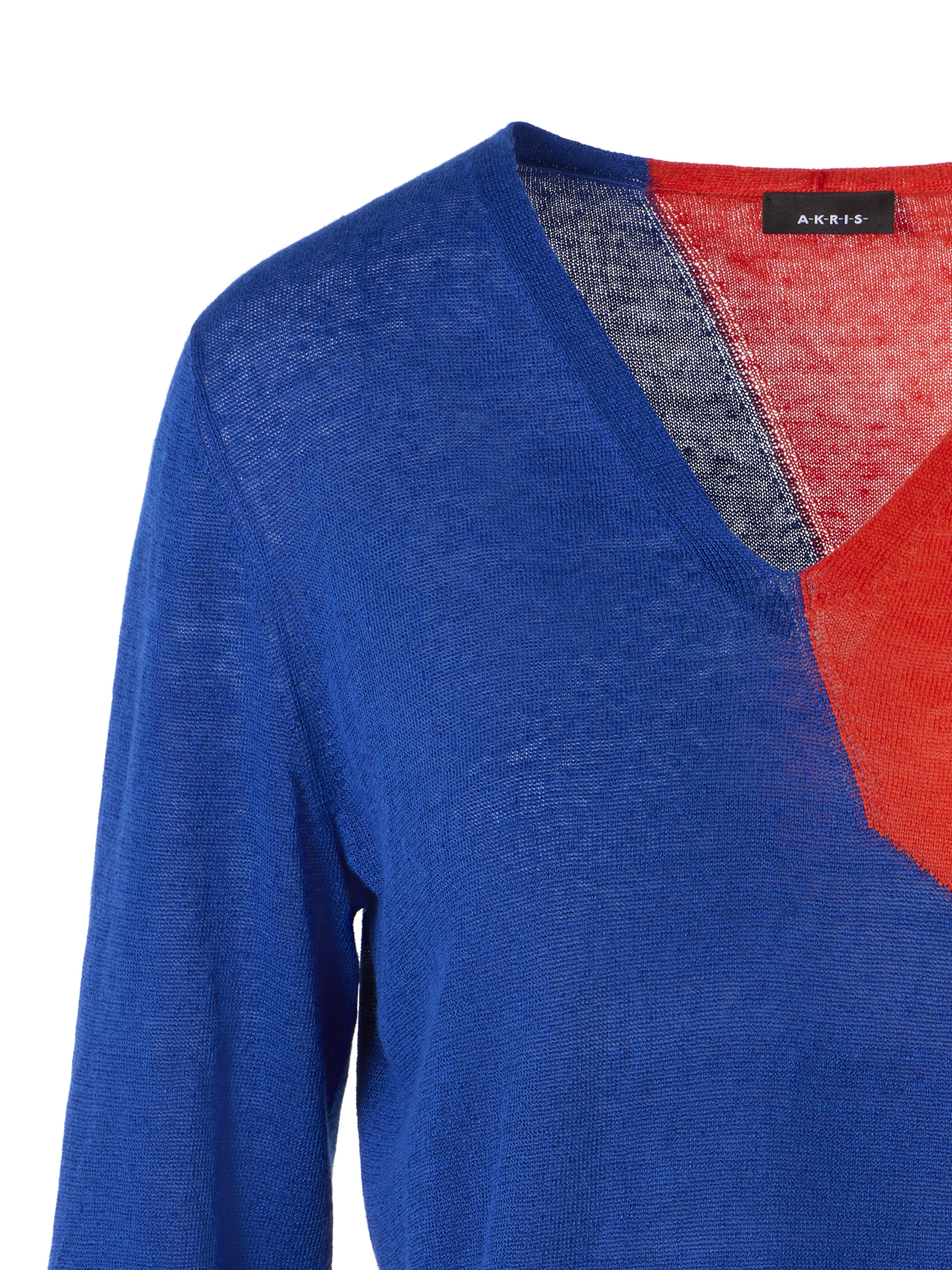 Designer Oversize Sweater with High Plains Intarsia - multicolor