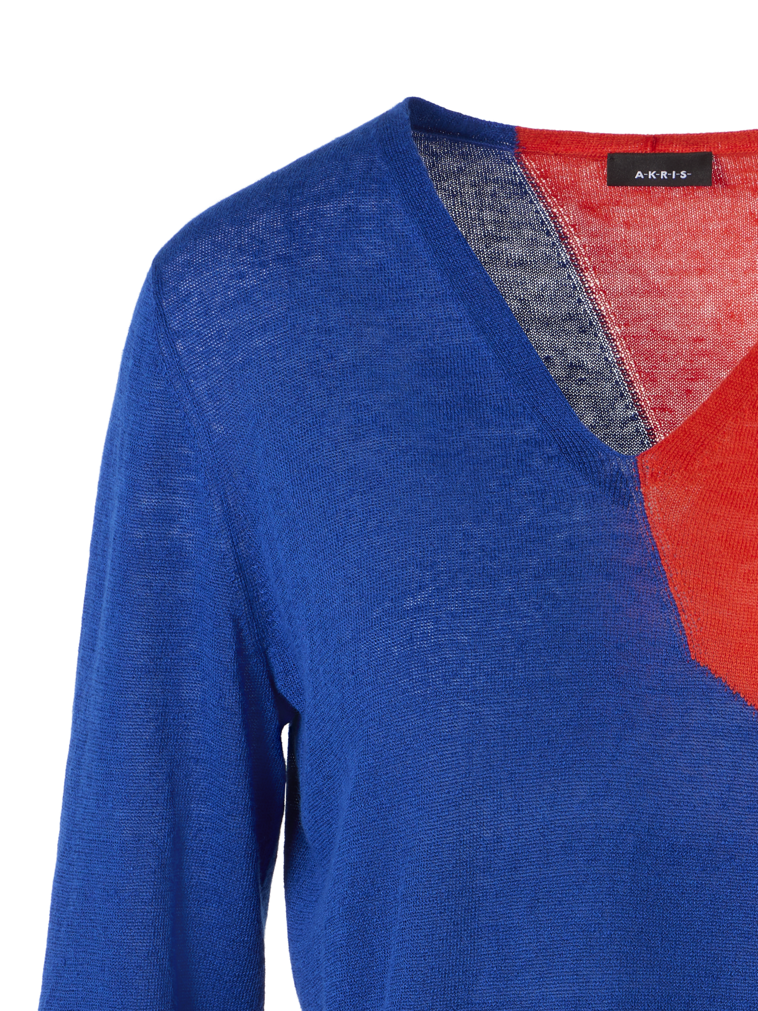 Designer Oversize Sweater with High Plains Intarsia - multicolor