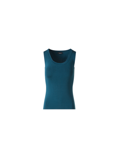 Designer Knit Tank Top in Silk Stretch - green