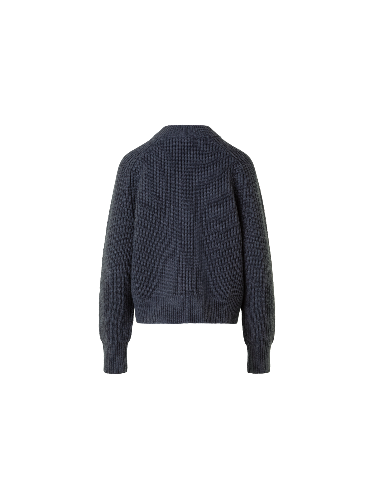 Designer Oversized Wool Cashmere Rib Knit Sweater - neutral - grey